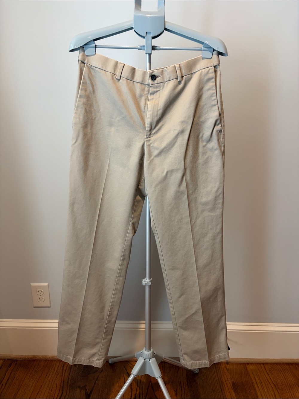 Haggar Khaki Straight-Leg Chinos - Light Beige